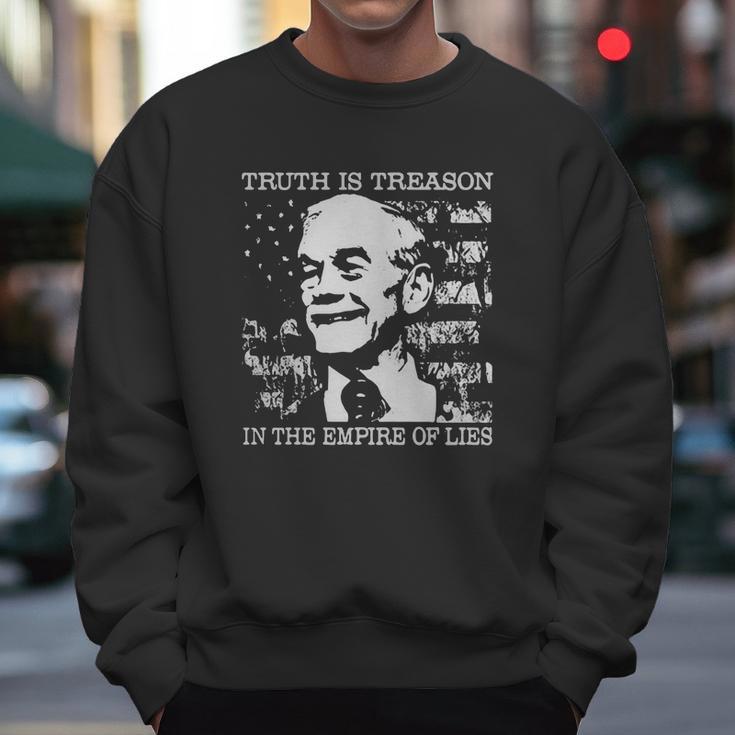 Ron Paul Truth Is Treason In The Empire Of Lies American Flag Men Sweatshirt