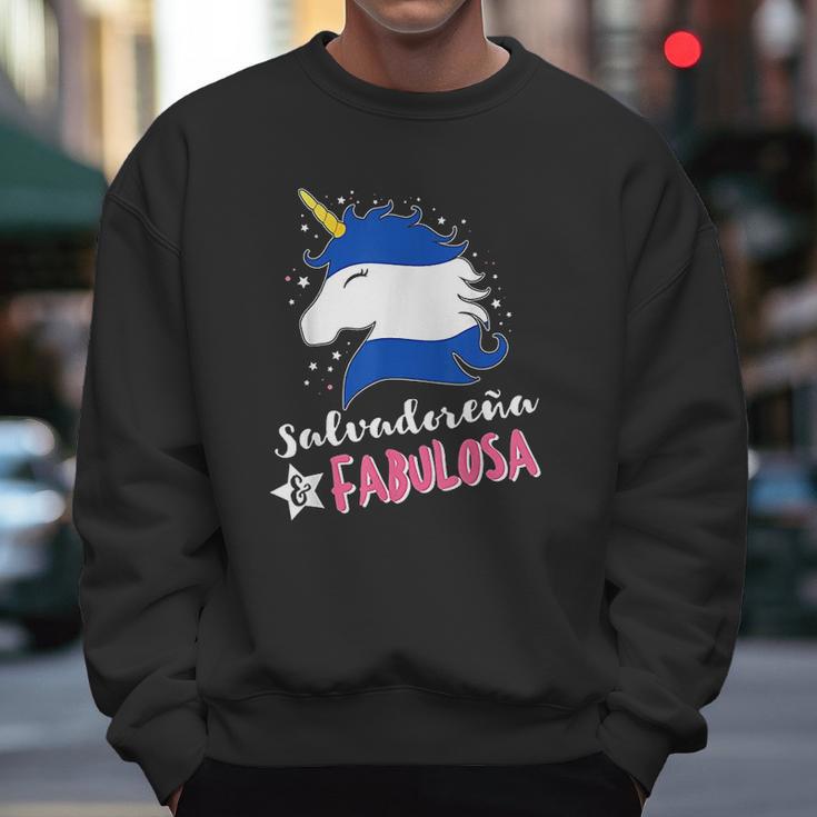 Salvadoran Flag El Salvador Unicornio Men Sweatshirt