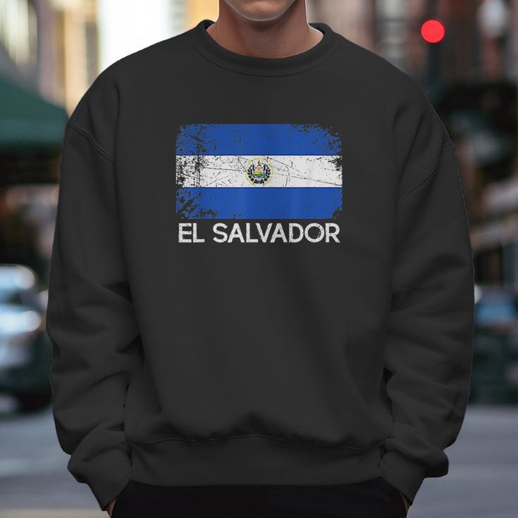 Salvadoran Flag Vintage Made In El Salvador Men Sweatshirt