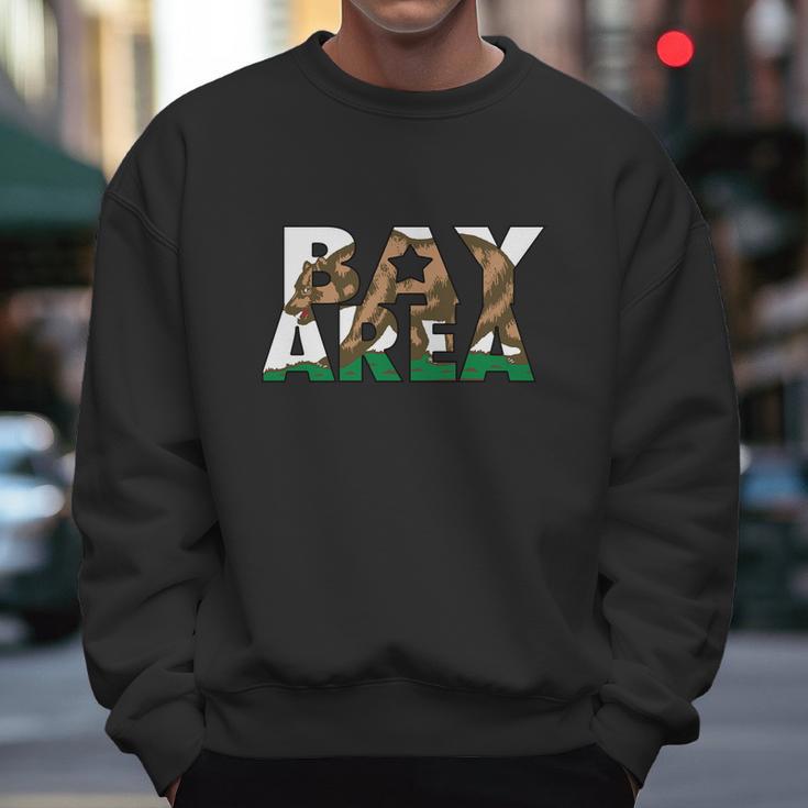 San Francisco Bay Area California Flag Bear Men Sweatshirt