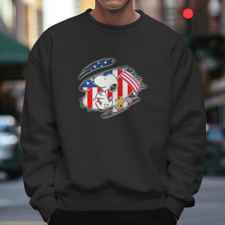 Snoopy Flag Men Sweatshirt