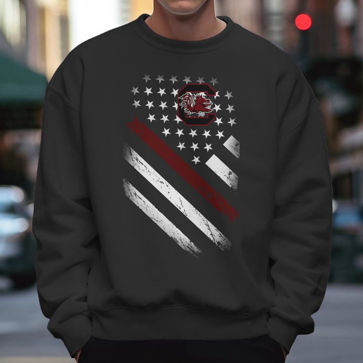 South Carolina Gamecocks American Flag Men Sweatshirt