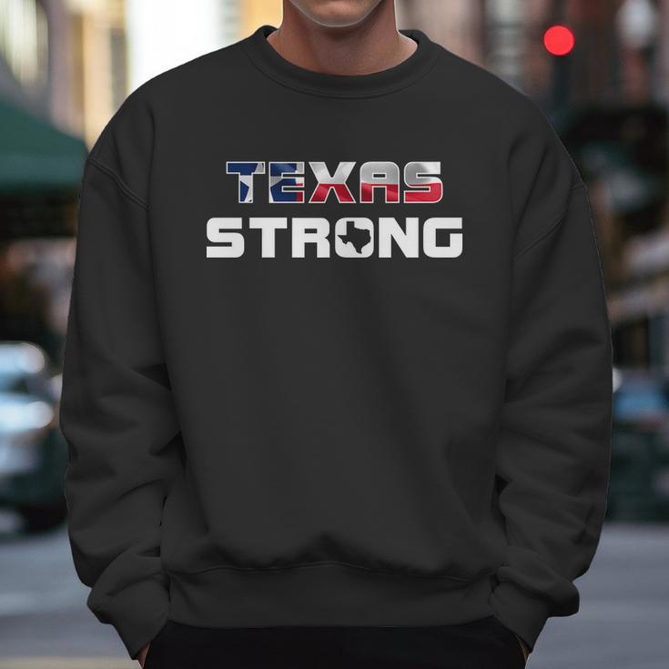 Texas Strong State Flag Logo Men Sweatshirt