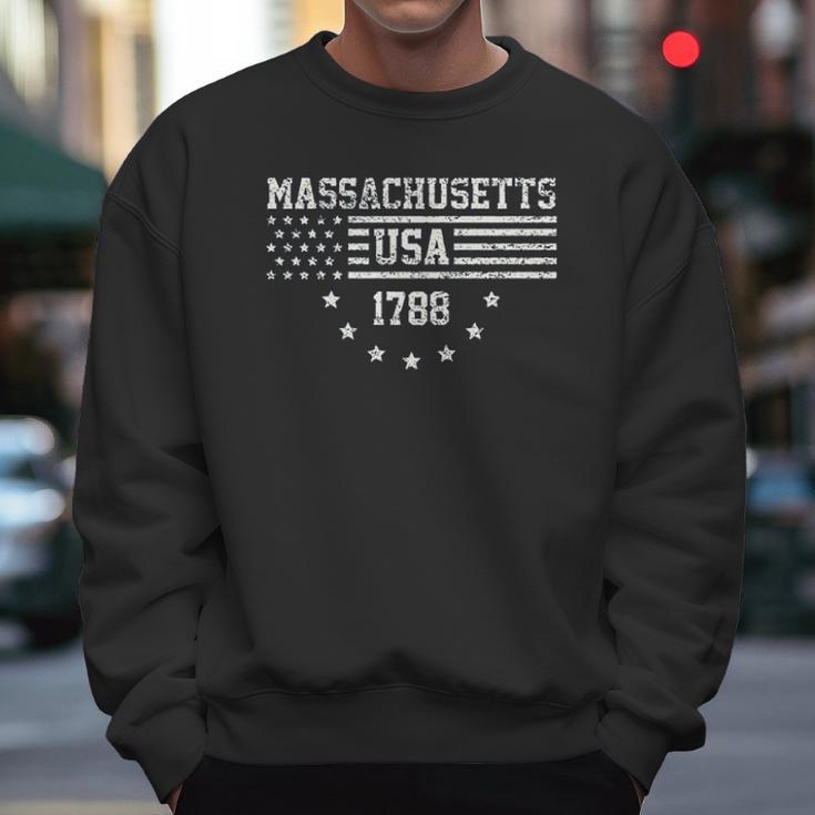 Ugp Campus Apparel Usa Flag Statehood America Founding State Pride Men Sweatshirt