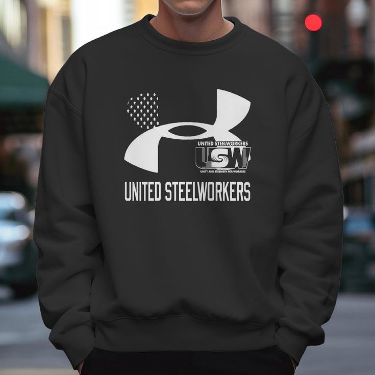 United Steelworkers Unity And Strength For Workers Flag Men Sweatshirt