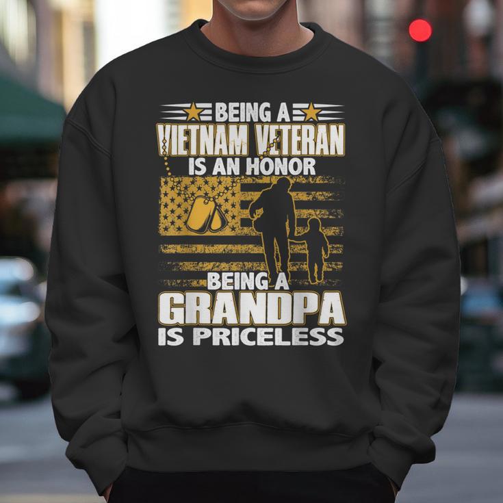 Mens Being Vietnam Veteran Is An Honor Grandpa Is Priceless Men Sweatshirt