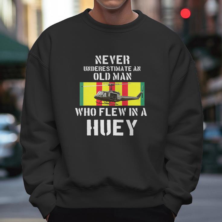 Vietnam Veteran VetUh1 Huey Helicopter Graphic Design Printed Casual Daily Basic Men Sweatshirt