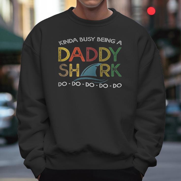 Vintage Daddy Shark Doo Doo Daddy Gifts Men Sweatshirt