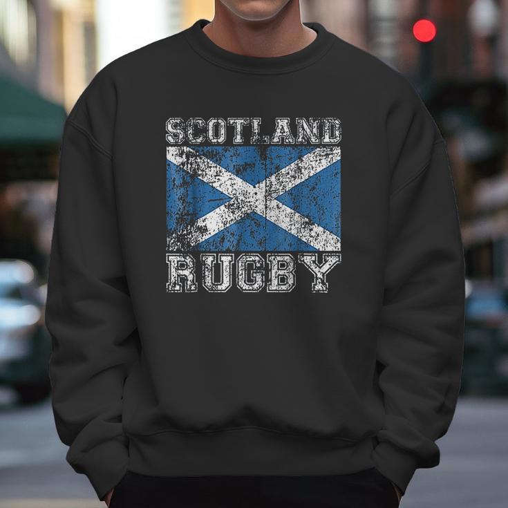 Vintage Style Saltire Scottish Flag Men Sweatshirt