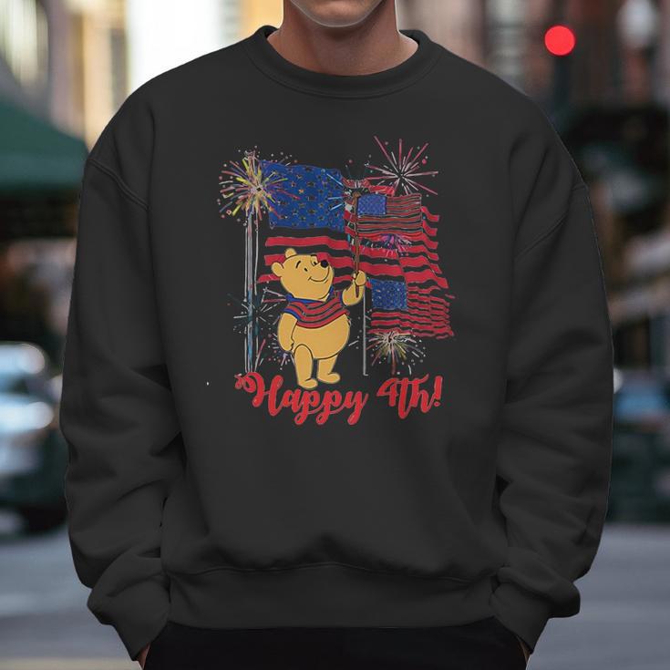 Winnie The Pooh Happy 4Th July American Flag Men Sweatshirt