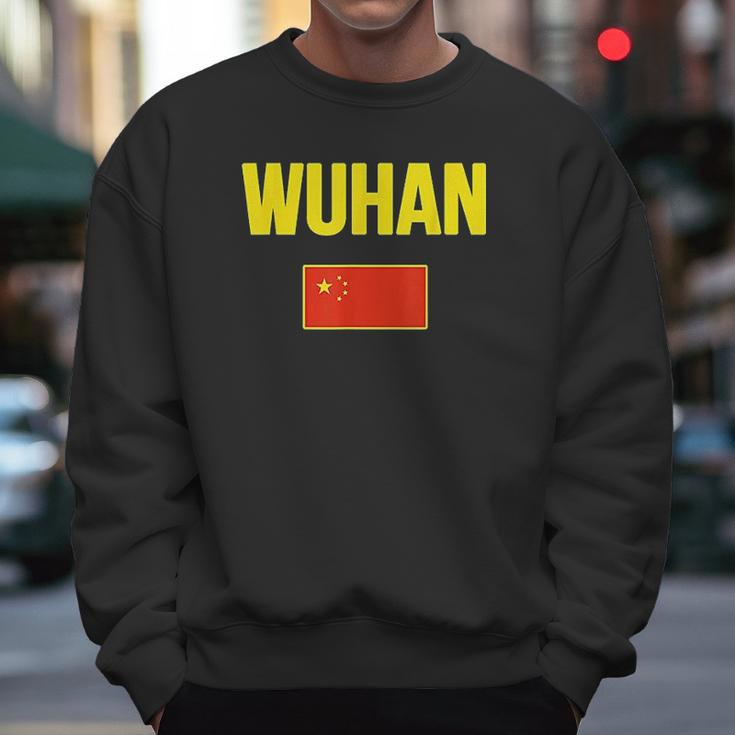 Wuhan Chinese Flag China Men Sweatshirt