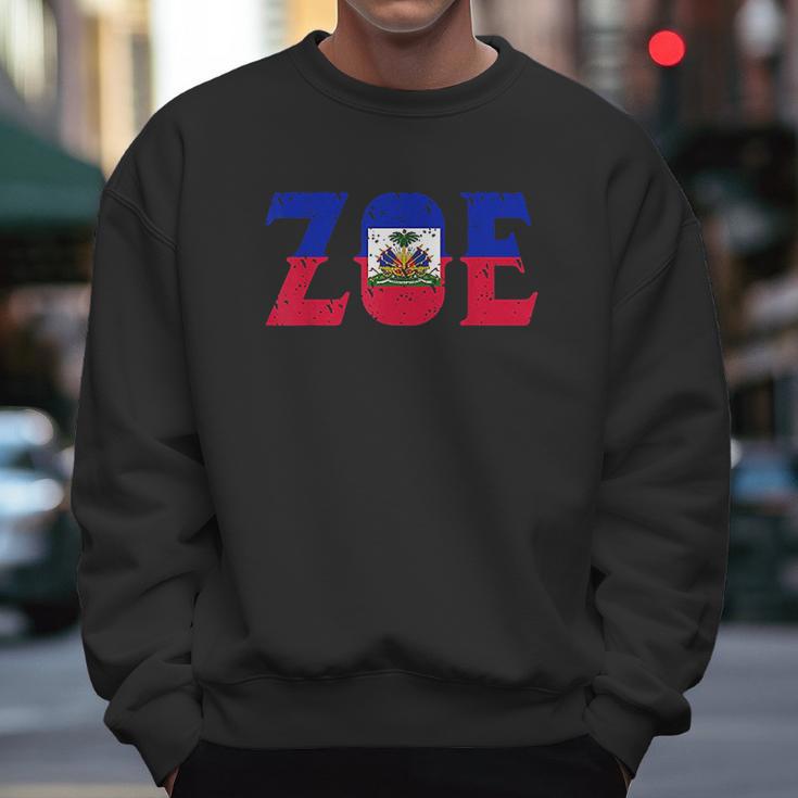 Zoe Haiti Flag Men Sweatshirt