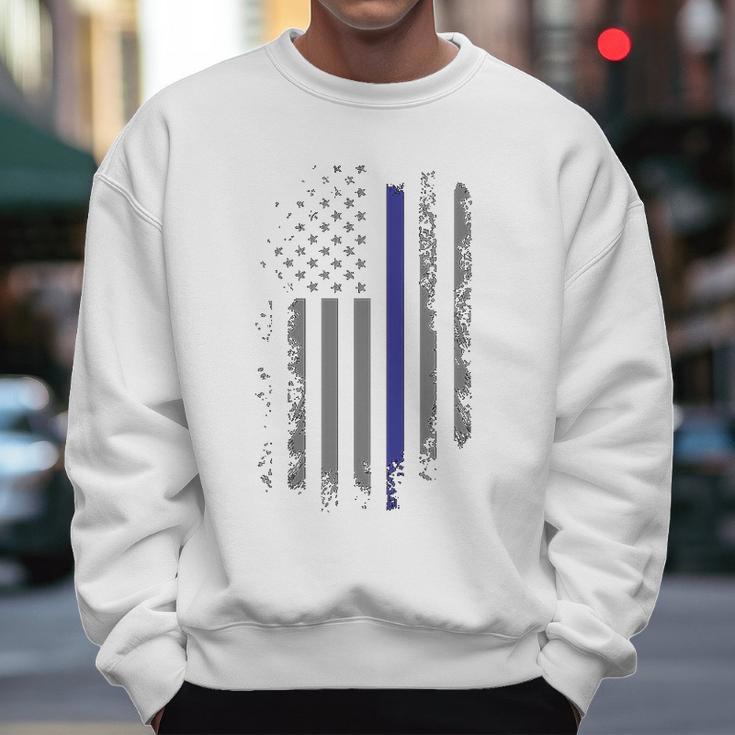 Back The Blue Usa Flag Police Lives Matter Men Sweatshirt