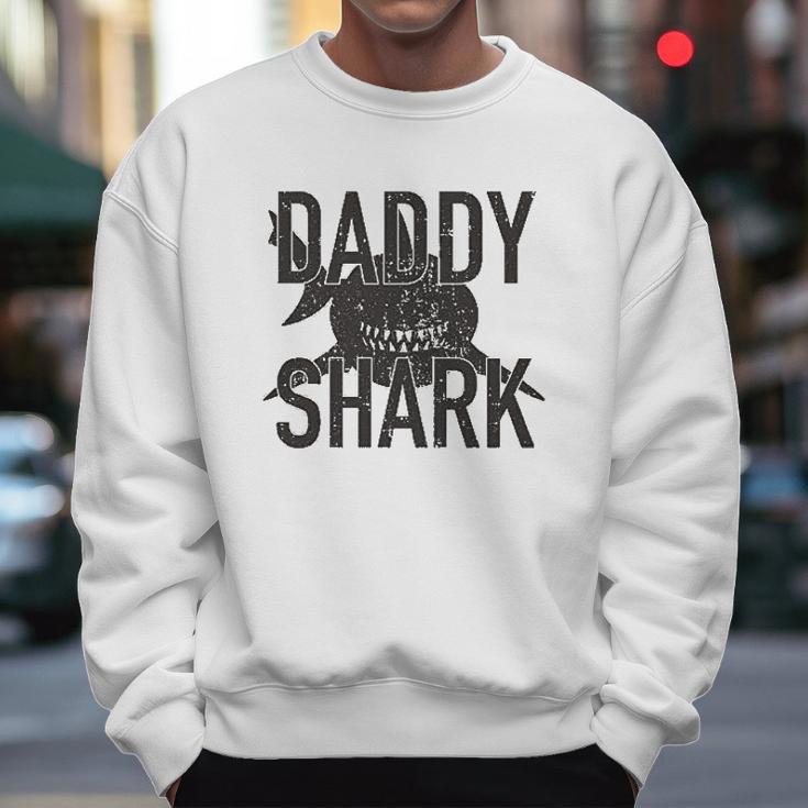 Daddy Shark Printed Graphic Dad Birthday Gifts Men Sweatshirt