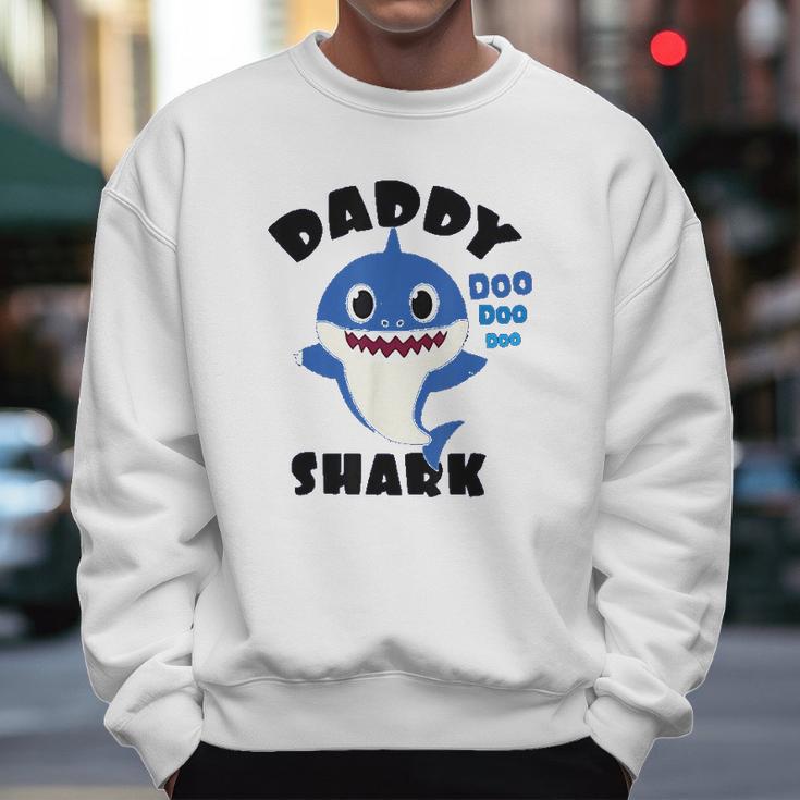 Daddy Shark Gift For Dad Shark Baby Cute Men Sweatshirt