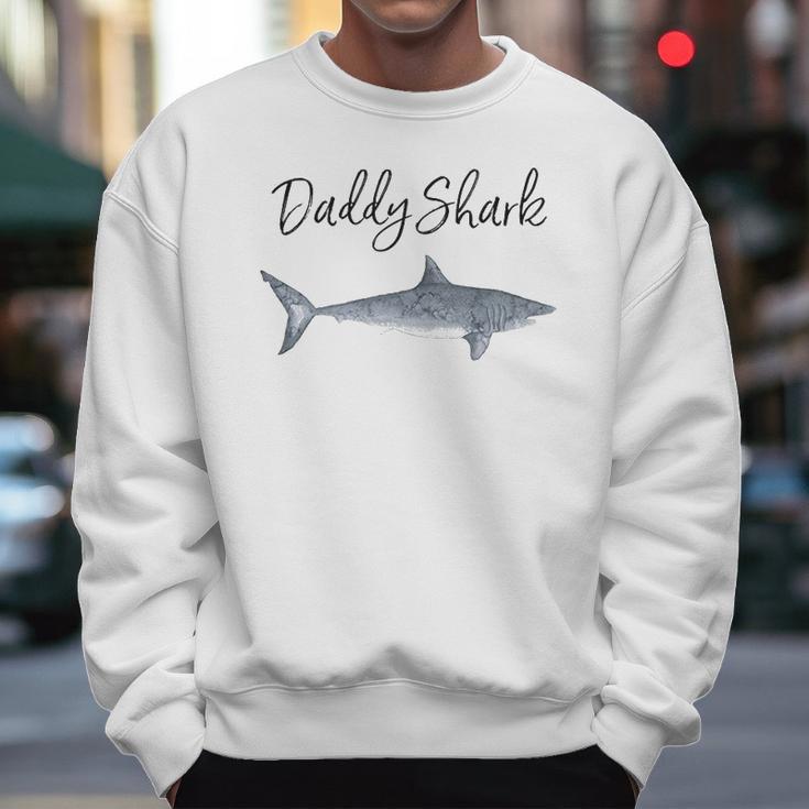 Daddy Shark Gift New Dad Birthday Gifts Men Sweatshirt