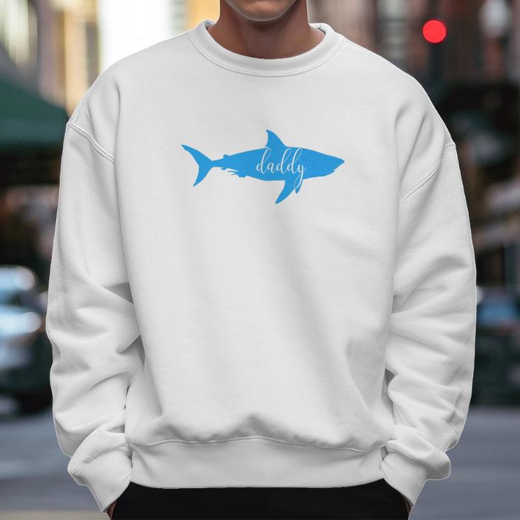 Mens Daddy Shark Short Sleeve Top Men Sweatshirt