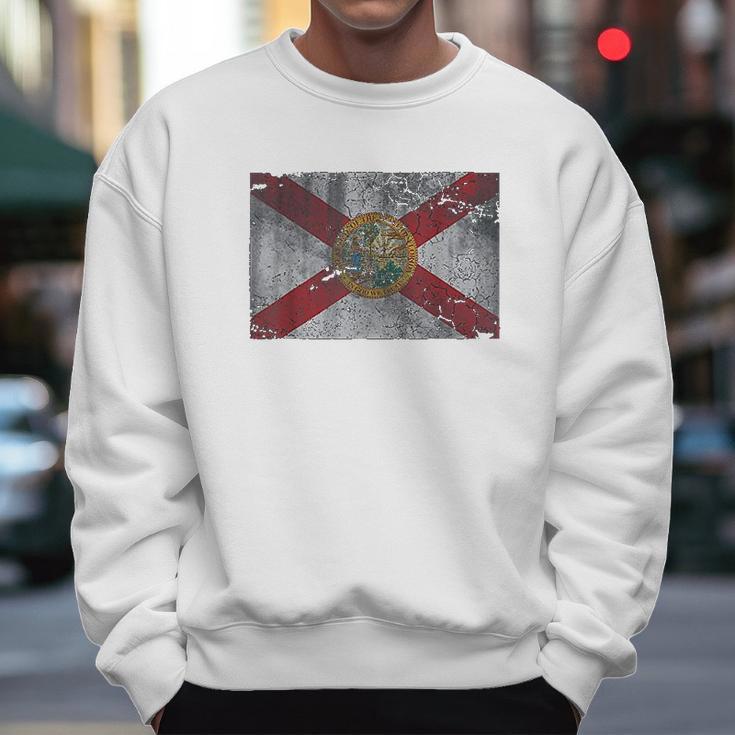 Florida Flag Vintage Fade Men Sweatshirt