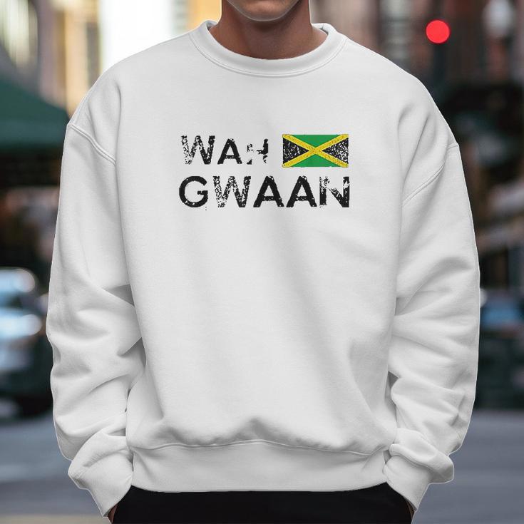 Jamaica Wah Gwaan Flag Jamaican Pride Fan Gift Men Sweatshirt