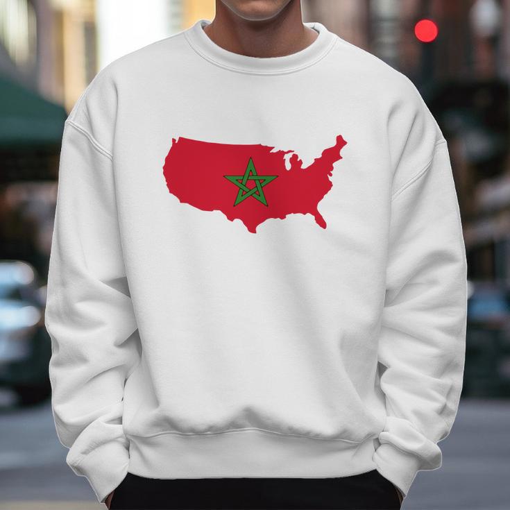 Moorish American T-Shirt America Amexem Moroccan Flag Tee Men Sweatshirt