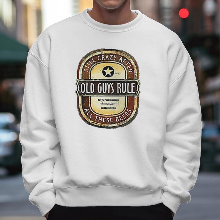 Old Guys Rule Crazy Brew Lake Blue Men Sweatshirt