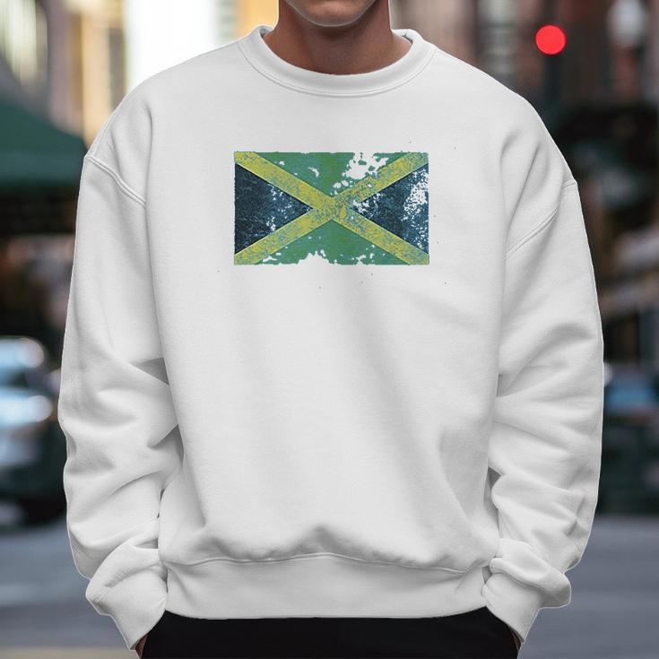 Trunk Candy Distressed Jamaica Flag Modern Fit Men Sweatshirt