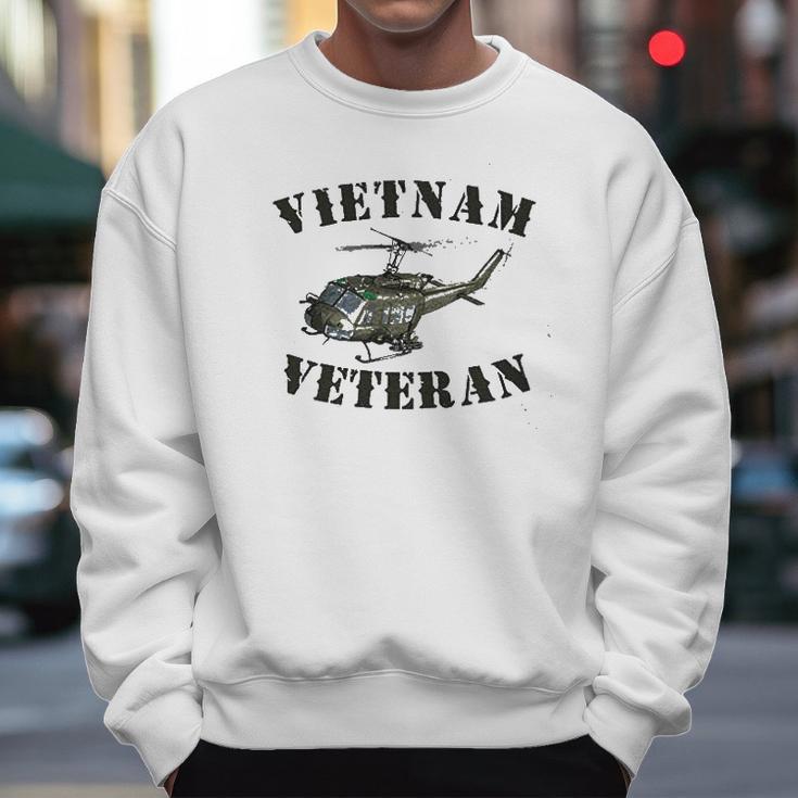 Vietnam Veteran With Huey Graphic Performance Men Sweatshirt