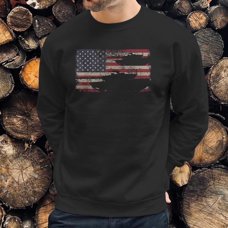 Abrams Battle Tank Usa Flag Gift Men Sweatshirt