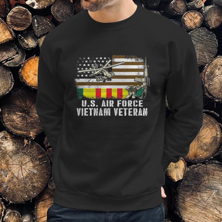 America Flag Us Air Force Vietnam Veteran Usaf Vet Graphic Design Printed Casual Daily Basic Men Sweatshirt