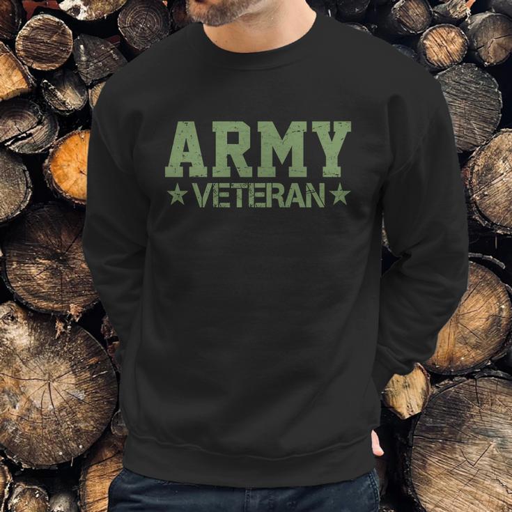 Army Veteran Distress Logo Graphic Design Printed Casual Daily Basic Men Sweatshirt