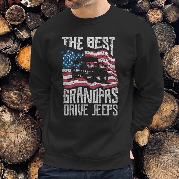 Best Grandpa Drivie Jeep Vintage New Design Men Sweatshirt