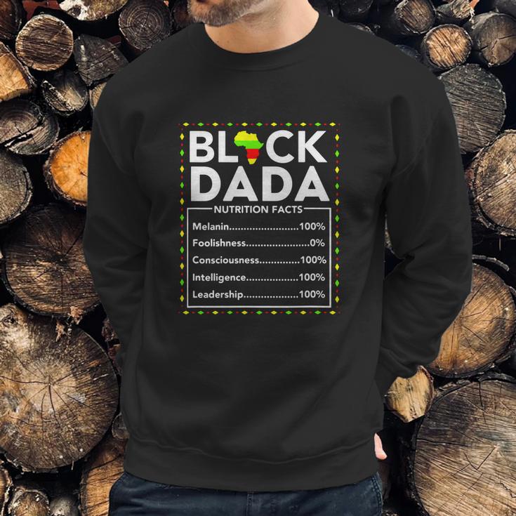 Black Dada Nutritional Facts King Dad Juneteenth 1865 Men Sweatshirt