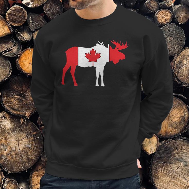 Canadian Flag Moose Maple Leaf Canada Men Sweatshirt