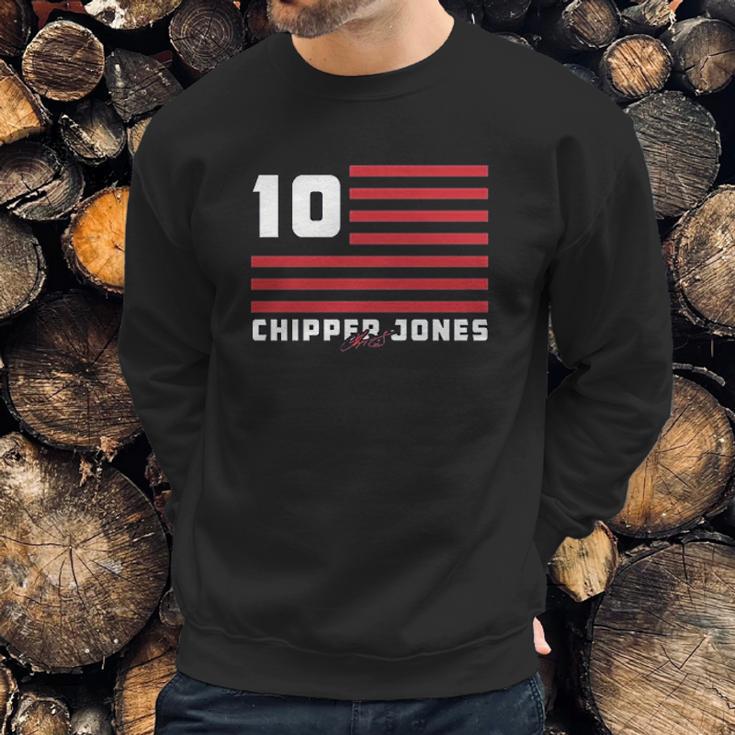 Chipper Jones Flag Stripes Men Sweatshirt