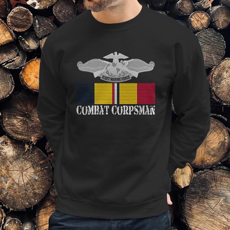 Combat Corpsman Action Ribbon Fmf Veteran Men Sweatshirt