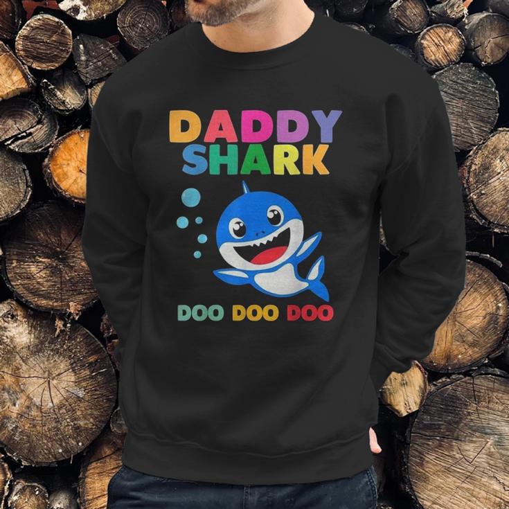 Daddy Shark Cute Fathers Gift Dad Birthday Gifts Men Sweatshirt