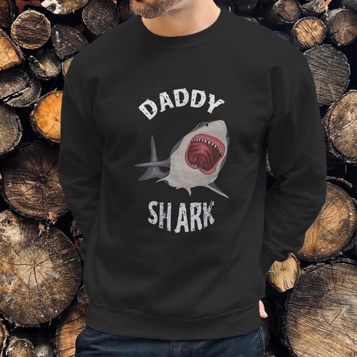 Daddy Shark In Danger Dad Birthday Gifts Men Sweatshirt