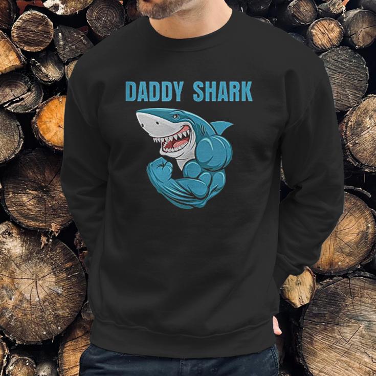 Daddy Shark Funny Gym Men Sweatshirt