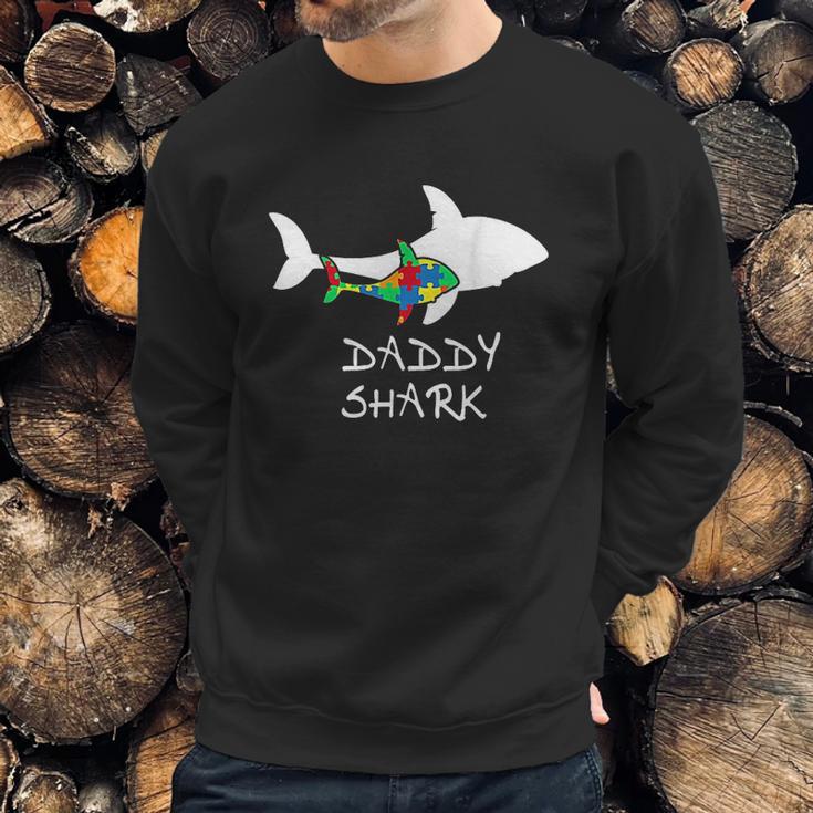 Daddy Shark Puzzle Dad Birthday Gifts Men Sweatshirt