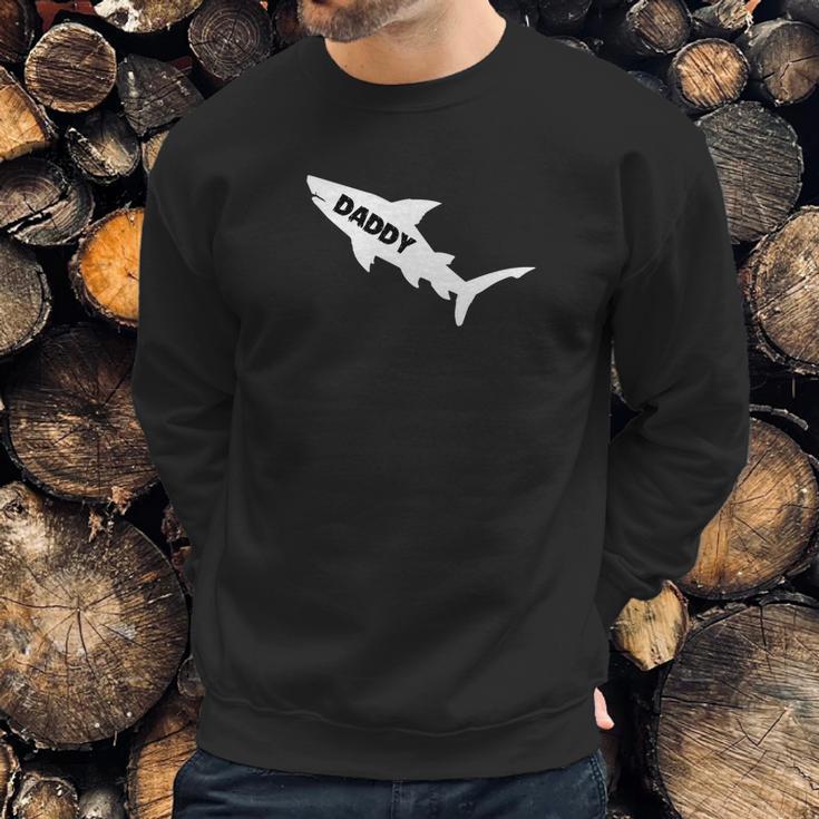 Daddy Shark Shirt Shark Family Costume Fathers Day Gifts Men Sweatshirt