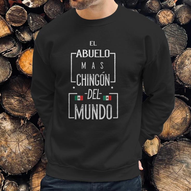 El Abuelo Mas Chingon Mexican Flag Men Sweatshirt