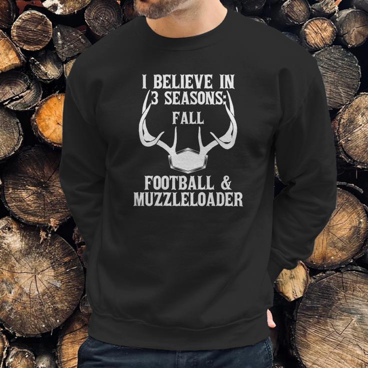 Fall Football Muzzleloader Deer Hunting Season Rifle Dad Men Sweatshirt