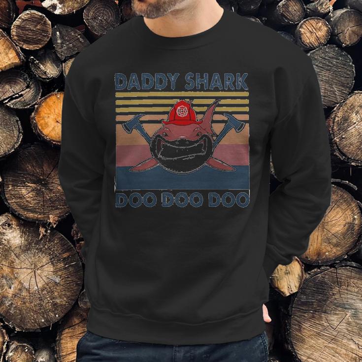 Firefighter Daddy Shark Doo Doo Doo Men Sweatshirt