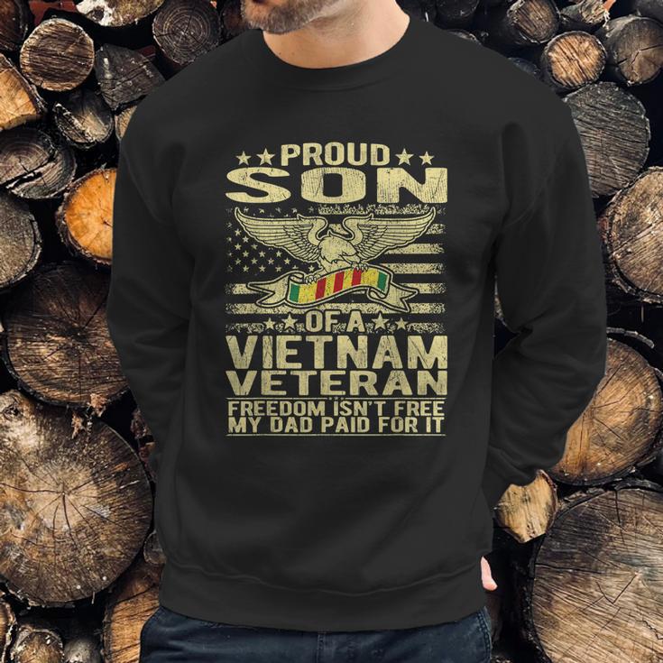 Freedom Isnt Free Proud Son Of A Vietnam Veteran Gift Graphic Design Printed Casual Daily Basic Men Sweatshirt