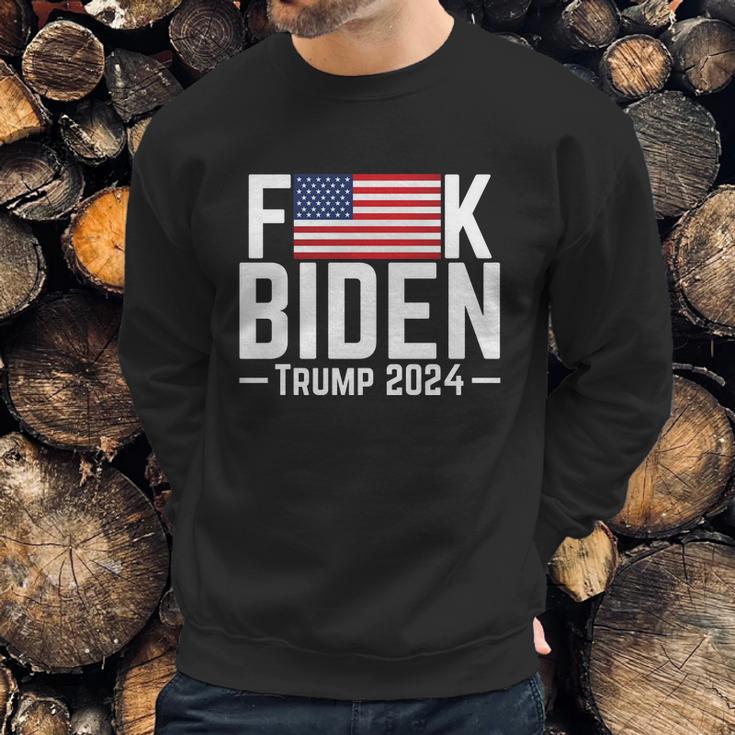 Fuck Biden American Flag Trump 2024 Shirt Men Sweatshirt