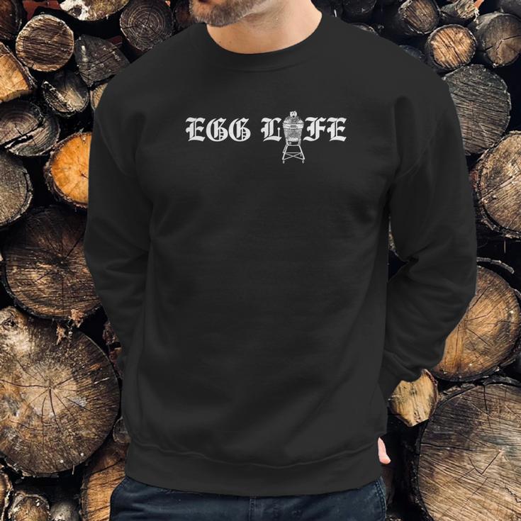 Funny Big Green Bbq Pit Egg Smoker Pitmaster Gift For Dad Men Sweatshirt