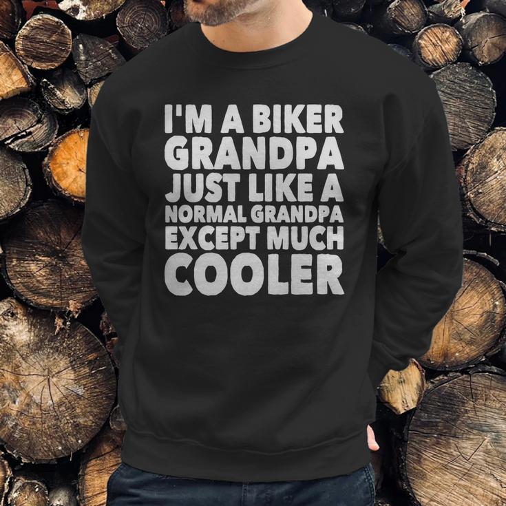 Grandpa - Im A Biker Grandpa Just Like A Normal - Mens T-Shirt By American Apparel Men Sweatshirt