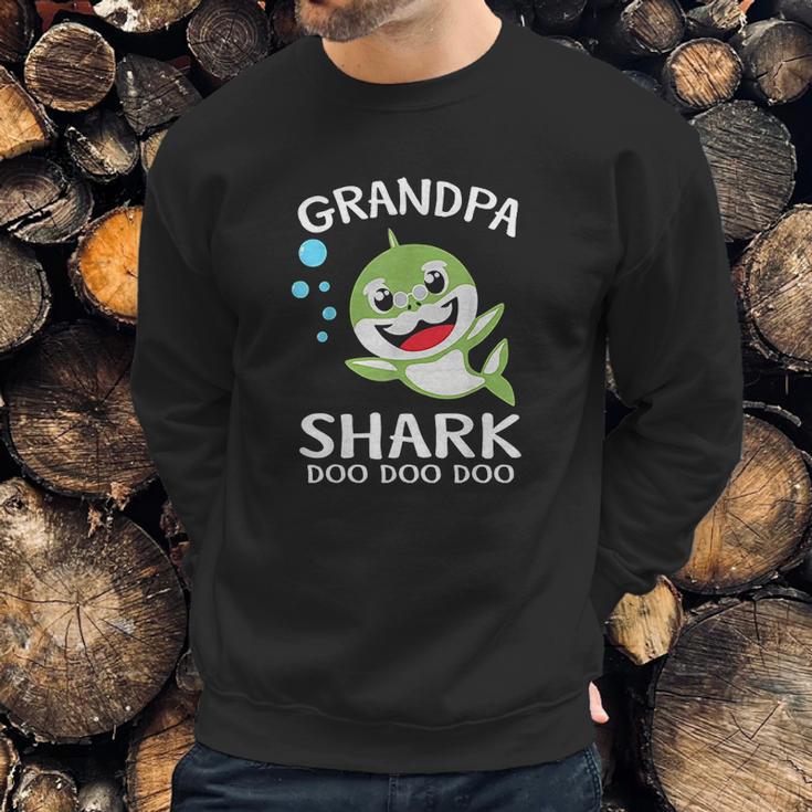 Grandpa Shark Funny Fathers Day Men Sweatshirt