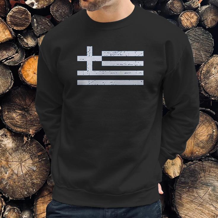 - Greece Flag Vintage Style Men Sweatshirt