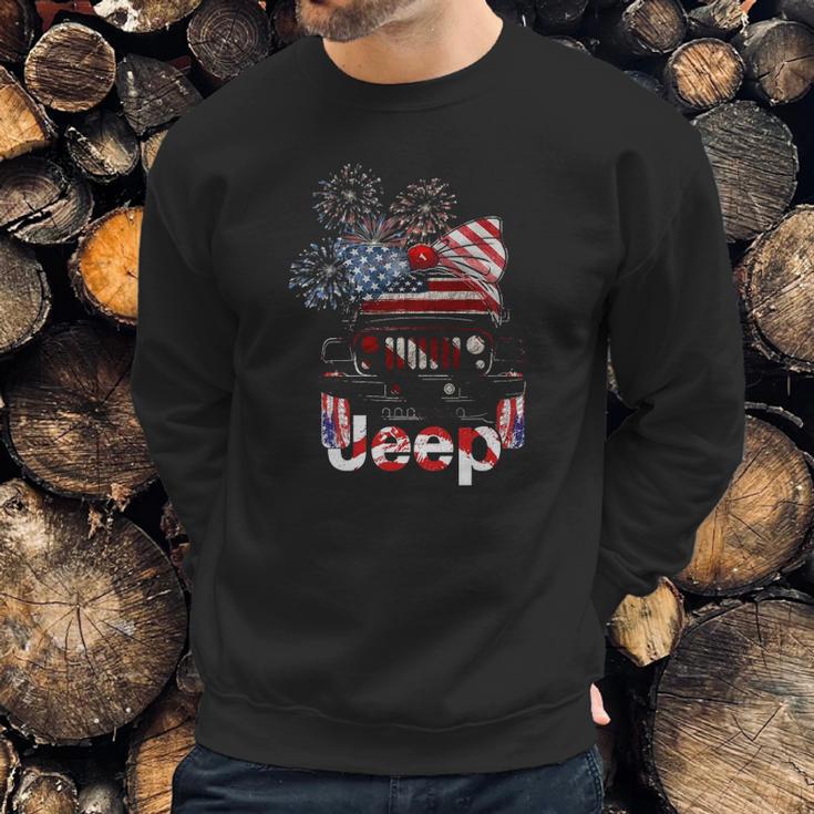 Jeep 4Th Of July American Flag Independence Men Sweatshirt